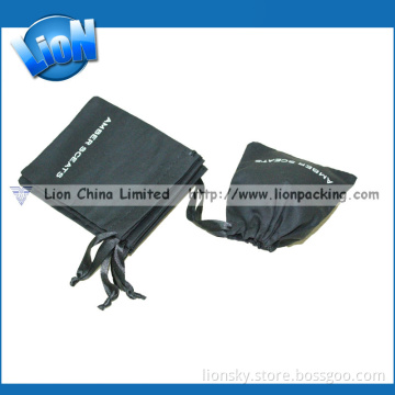 Black Gift Cotton Pouch Bag for Promotion Use (R-115)